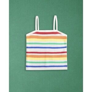 abercrombie kids Pride Sweater Tank Size 7/8 Rainbow Knit Cotton